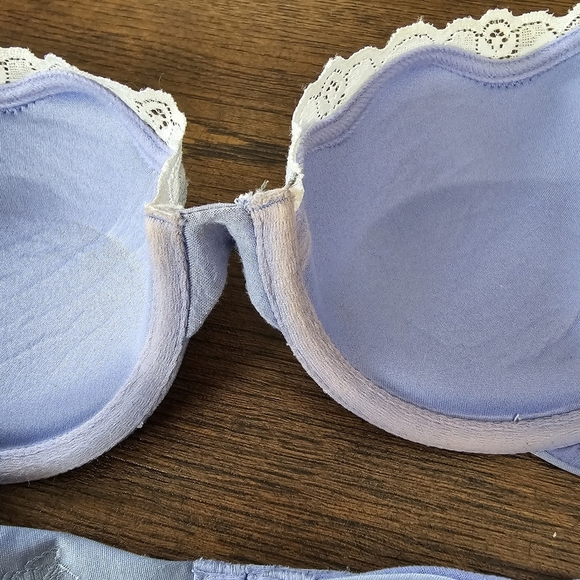 Maidenform Custom Lift Jacquard Bra with Lace Blue Push Up Bra Size Women's - Picture 8 of 10